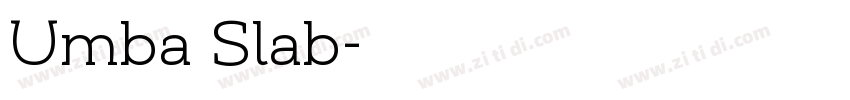 Umba Slab字体转换